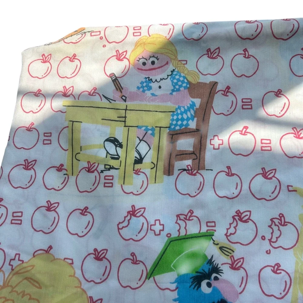 Sesame Street Bedding Set Kids Twin School Theme Vintage 70s/80s? Cookie Monster